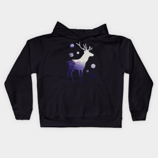 Deer with Mountains and Dots Kids Hoodie